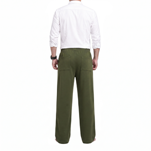 Men's Oversized <b>Jogger</b> Pants Custom Logo Streetwear Casual <b>Trousers</b> Wholesale Manufacturer Solid Olive Green <b>Jogger</b> For Men - Product Image 4