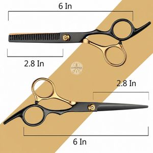 Kit de ciseaux de coiffure Fcysy, ensemble professionnel de ciseaux de barbier avec ciseaux à cheveux et ciseaux à effiler, Tijeras Para Cortar Cabello - Product Image 4
