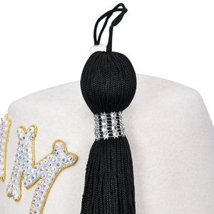 Gorro Fez Masónico de Fieltro o Terciopelo Borgoña con Letras de Pedrería de Una Hilera, Bajo MOQ, Servicio OEM - Product Image 2
