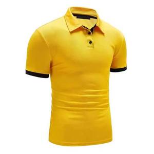 Camiseta Informal de Algodón Transpirable para Hombre, Talla Grande, con Cuello Alto, Manga Corta, Estilo Urbano, Servicio OEM, Colores en Contraste - Product Image 3