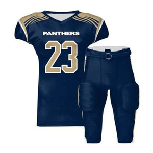 Uniforme d'équipe de football américain pour hommes, imprimé sur mesure, antibactérien, manches courtes, séchage rapide, 100% polyester, sublimation, coupe ajustée, personnalisé - Product Image 1