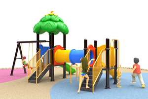 Aire de jeux extérieure multi-joueurs en métal, acier et plastique pour 5 à 10 joueurs - Product Image 3