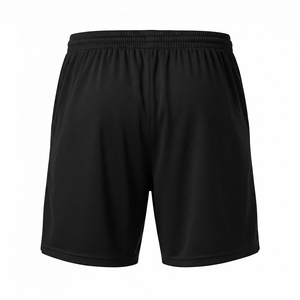 Shorts de pickleball pour homme, noirs, en polyester uni, taille élastique, séchage rapide, légers, décontractés, avec poches - Product Image 3
