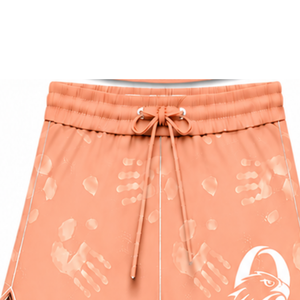 Peach <b>White</b> <b>Swim</b> <b>Shorts</b> Lightweight Quick Dry Breathable Drawstring Waist Training Performance Athletic Swimming - Product Image 3