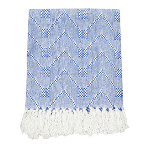 ผ้าห่มสำหรับบ้านผ้าแจ็คการ์ดทำจากผ้าฝ้ายทอเป็นมิตรต่อสิ่งแวดล้อมพับได้ง่ายลายก้างปลา - Product Image 1