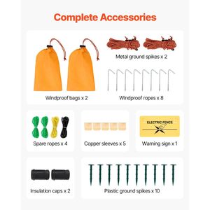 Filet de clôture électrique portable 50 \ "H X 164 'L filets à mailles pour bétail pour chèvres moutons cerfs porcs clôture électrique pour arrière-cours - Product Image 3