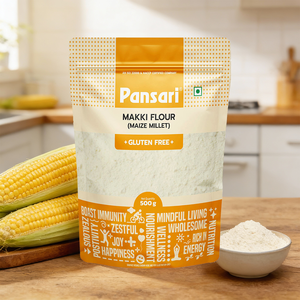 Farine de maïs sans gluten de haute qualité Pansari (Makki Atta) naturelle séchée 500g Fabriquée en Inde - Product Image 1