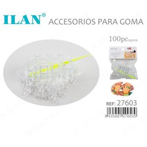 Clip trasparenti a forma di S ILAN per elastici, circa 100 pezzi, accessorio per la creazione di braccialetti - Product Image 3