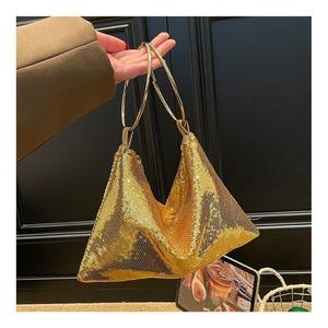 Lady Advanced <b>Sequin</b> PVC Crossbody <b>Bag</b> with Iron Ring Closure Fashionable Simple Design Animal Prints - Product Image 1