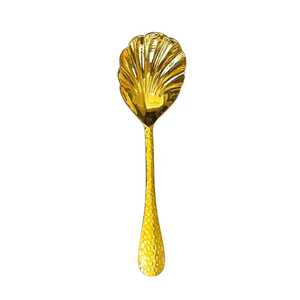 Silver Plated Unique Design Eco-Friendly Stainless Steel Salad Server Polished Designer Dishwasher Safe <b>Serving</b> <b>Spoon</b> Low Price - Product Image 2