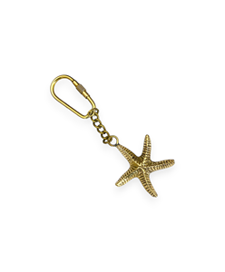 Porte-clés mousqueton promotionnel en laiton poli durable, thème étoile de mer, souvenir nautique, accessoire cadeau Tajdaar - Product Image 3