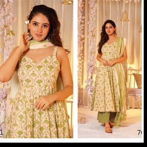 New Designer 3pcs Printed Salwar Kameez Set Top Bottom Pure Muslin Digital Print Casual Elegant Quick Dry All Seasons - Product Image 5