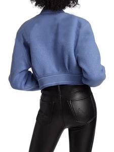 Chaqueta Corta Deportiva Ecológica, Transpirable y Ligera de Lana/Viscosa para Mujer, con Botones al Frente, Manga Larga, Estilo Casual - Product Image 2