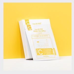 Masque facial en feuille Deycell Korean K-Beauty Dr Vita Mask Pack C 25g 10 feuilles Fabriqué en Corée Masque facial en sachet - Product Image 5