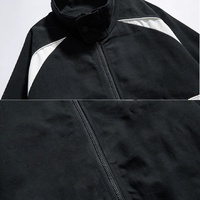 Blouson unisexe noir à col montant, fermeture éclair, imperméable, coupe-vent, respirant, séchage rapide, sportif, décontracté chic, automne