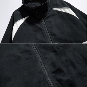 Blouson unisexe noir à col montant, fermeture éclair, imperméable, coupe-vent, respirant, séchage rapide, sportif, décontracté chic, automne - Product Image 4