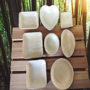 Personnalisé 100% Vaisselle naturelle biodégradable compostable Ensembles de vaisselle en feuille de palmier jetables écologiques pour le voyage - Product Image 1