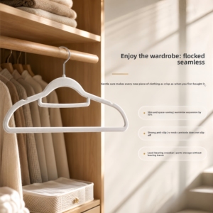 LYDHoome Perchas de Terciopelo Antideslizantes para Hotel, de un Solo Nivel, con Gancho Giratorio de 360 Grados, Ahorro de Espacio, Organizador de Armario - Product Image 6