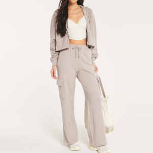 Conjunto Deportivo Personalizado para Mujer, 100% Algodón, Traje Deportivo de Alta Calidad Hecho en Fábrica, Nuevo Diseño - Product Image 5