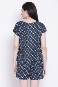 Women's Printed Bird Pattern Shorts <b>Skirt</b> <b>Elastic</b> Waist Casual Knitted Cotton Breathable Regular Fit - Product Image 2