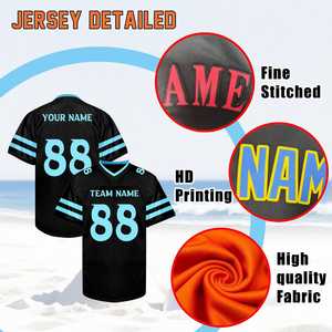 เสื้อฟุตบอลอเมริกันคุณภาพสูง ผลิตจากผ้าโพลีเอสเตอร์ 100% ระบายอากาศได้ดี สำหรับผู้ชายไซส์ใหญ่ รับผลิตตามแบบ - Product Image 3