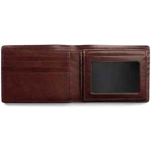 กระเป๋าสตางค์หนังแท้สีดำสำหรับผู้ชาย ดีไซน์หรูหรา ทำมือ ทรงบาง - Product Image 1