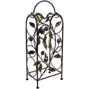 Antique Metal Wine Rack With 6 Bottle Capacity For Home Display Furniture Decor Handmade Iron Wine Racks - Product Image 2
