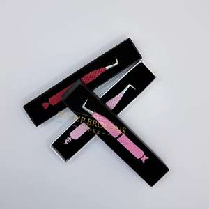 Pinzas para Pestañas GETUP BROSONS IMPEX de 90 Grados, Acero Inoxidable, Antiestáticas, Antimagnéticas, Duraderas, con Punta de Fibra, Diseño de Corazón - Product Image 1