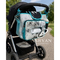 Bolsa Multifuncional para Cochecito de Bebé de Cuero Vacuno Personalizada para Mamás, Organizador de Pañales de Piel con Múltiples Bolsillos y Correa Ajustable