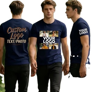 Front-Custom Printed Chest Labels Personalized Customization Your <b>Own</b> Images Custom Text Eco-Friendly Short Sleeve T-Shirts - Product Image 1