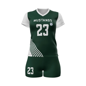 Volleyball Uniform Moisture Wicking Breathable Printed Customizable Team Practice Jersey Shorts Set with Four-Way Stretch - Product Image 4