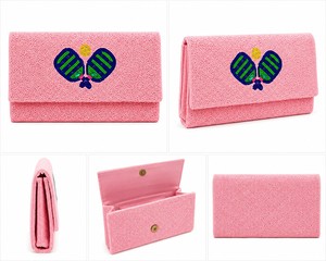 Pink Beaded Clutch With Cartoon Ping Pong Design Flap Closure Women's Party Handbag - Product Image 6