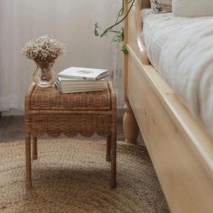 Handwoven Eco-Friendly Farmhouse Rattan Petal Storie <b>Stool</b> with Lid Antique Design <b>for</b> Bedroom Use Boys & Girls From Vietnam - Product Image 5