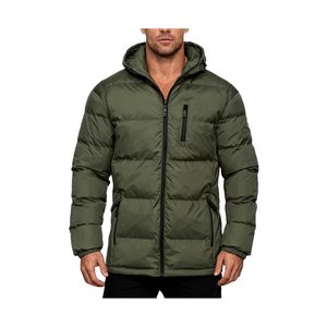 WARPRO INDUSTRY Men's Black Hooded Puffer <b>Jacket</b> Autumn Windproof Casual Eco-friendly Breathable Quick Dry Polyester Filling - Product Image 6