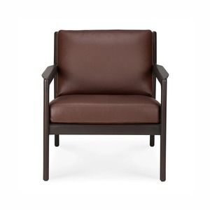 Chaise de jardin en teck moderne et écologique pour hôtel, avec pieds coniques, design mi-siècle, mobilier d'extérieur, assise confortable - Product Image 3