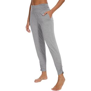 Pantalones de yoga para mujer al por mayor, joggers de cintura alta de viscosa de bambú refrescantes, pantalones de descanso con bolsillos, ropa de mujer, pijamas al por mayor - Product Image 2