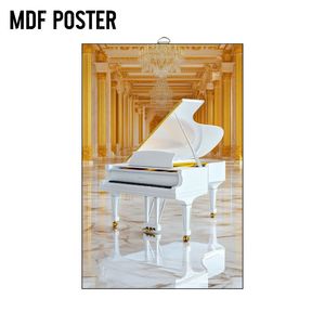 Affiches modernes en MDF avec design personnalisé, blanc piano, décorations pour la maison - Product Image 2