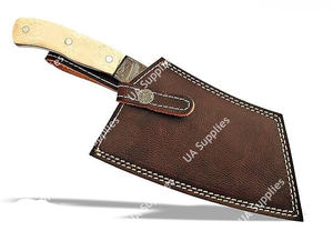 มีดเชฟเหล็กกล้าไร้สนิมตีขึ้นรูปด้วยมือ ด้ามจับไม้พะยูง ทรงวินเทจ แข็งแรงทนทาน ใช้งานได้ทั้งมือซ้ายและขวา - Product Image 6