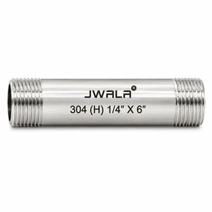Raccord fileté mâle en acier inoxydable fiable de qualité 304, diamètre 1/4 pouce x longueur 6 pouces, pour la plomberie - Product Image 2