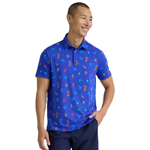 เสื้อโปโลพิมพ์ลายนามธรรมสีชมพูแบบกำหนดเองสำหรับผู้ชาย เสื้อโปโลกอล์ฟลำลองผ้าโพลีเอสเตอร์พรีเมียม ระบายอากาศได้ดี น้ำหนักเบา โรงงานรับผลิตแบบ OEM ODM - Product Image 6