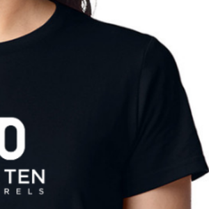 Camiseta de Mujer de Peso Medio en Color Negro, Algodón Suave, Manga Corta, Cómoda, Informal, Básica, de Primera Calidad - Product Image 3