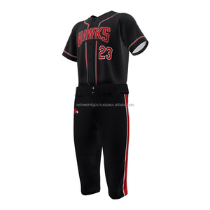 Uniformes de baseball OEM en gros 100% polyester Concevez vos propres uniformes de baseball et softball pour hommes ensemble maillot et pantalon - Product Image 5