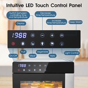 25QT Large Capacity Stainless Steel Food <b>Dehydrator</b> <b>Machine</b> 8 Tray Jerky Herb Dryer for Home Kitchen Use - Product Image 5