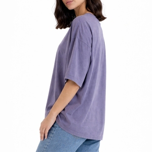 Camiseta Oversize para Mujer, Premium, Holgada, de Algodón, Casual, Moderna, de Media Manga, Tejido Transpirable - Product Image 3