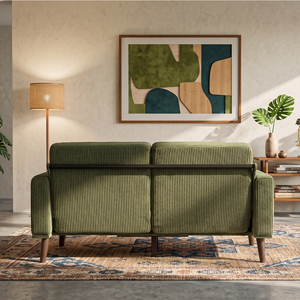 Modern 2 Seater Comfortable Minimalist Sofa Set KD Design Space Saving Foam Upholstered Living Room - Product Image 5