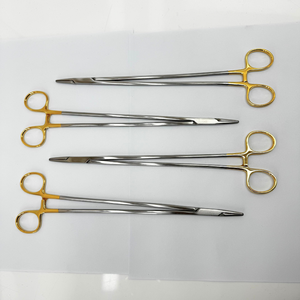 Pinzas Hemostáticas Kelly Multiusos Reutilizables de RAICES ENTERPRISES, con Mandíbula Serrada, Rectas y Curvas, Instrumentos de Cirugía General, con Certificación CE - Product Image 1