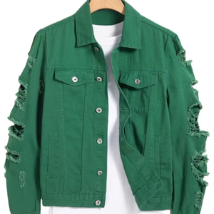 Custom Made Coated <b>Denim</b> <b>Jacket</b> for Men Spring Season High Quality Waterproof Windproof Breathable <b>Lightweight</b> Wholesale - Product Image 1