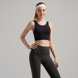 Conjunto de Yoga para Mujer, Último Modelo, Transpirable, Tallas Grandes, Diseño a Cuadros, 2 Piezas, Spandex/Poliéster, Ecológico, Secado Rápido, Venta Directa de Fábrica - Product Image 4