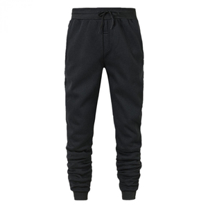 Pantalones Deportivos de Algodón Negro para Hombre, Cierre con Cordón, Color Sólido, Corte Regular, Transpirables, para Otoño - Product Image 5
