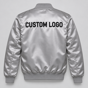 Chaqueta universitaria de béisbol de seda personalizada OEM en blanco para bordar, chaqueta bomber de satén para hombre, chaqueta unisex, ropa griega - Product Image 2